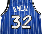Orlando Magic Shaquille O'Neal Autographed Blue Pinstripe Jersey Beckett BAS QR Stock #267980
