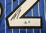 Orlando Magic Shaquille O'Neal Autographed Blue Pinstripe Jersey Beckett BAS QR Stock #267980