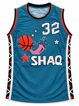 1996 All Star Shaquille O'Neal Autographed Teal Jersey Beckett BAS Witness Stock #267981