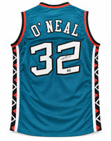 1996 All Star Shaquille O'Neal Autographed Teal Jersey Beckett BAS Witness Stock #267982
