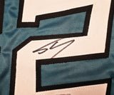1996 All Star Shaquille O'Neal Autographed Teal Jersey Beckett BAS Witness Stock #267982