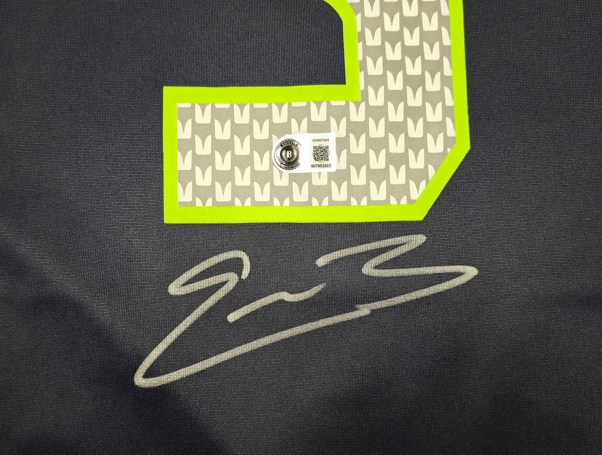 Seattle Seahawks Nick Emmanwori Autographed Blue Nike Super Bowl LX Patch Jersey Size XXL Beckett BAS Witness Stock #268029