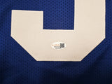 New York Giants Jason Pierre-Paul Autographed Blue Jersey JSA Witness Stock #268044