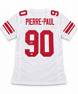 New York Giants Jason Pierre-Paul Autographed White Jersey JSA Witness Stock #268045