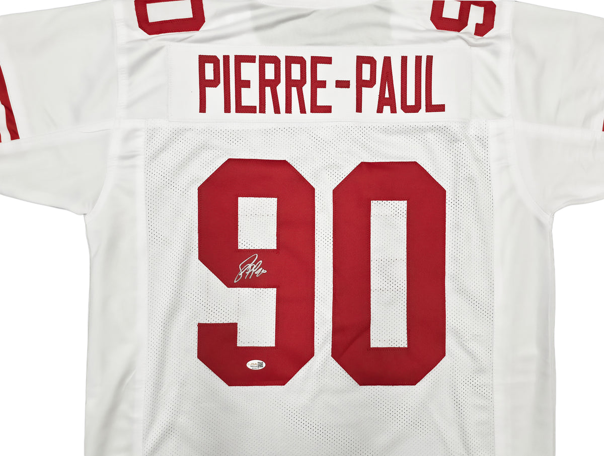 New York Giants Jason Pierre-Paul Autographed White Jersey JSA Witness Stock #268045