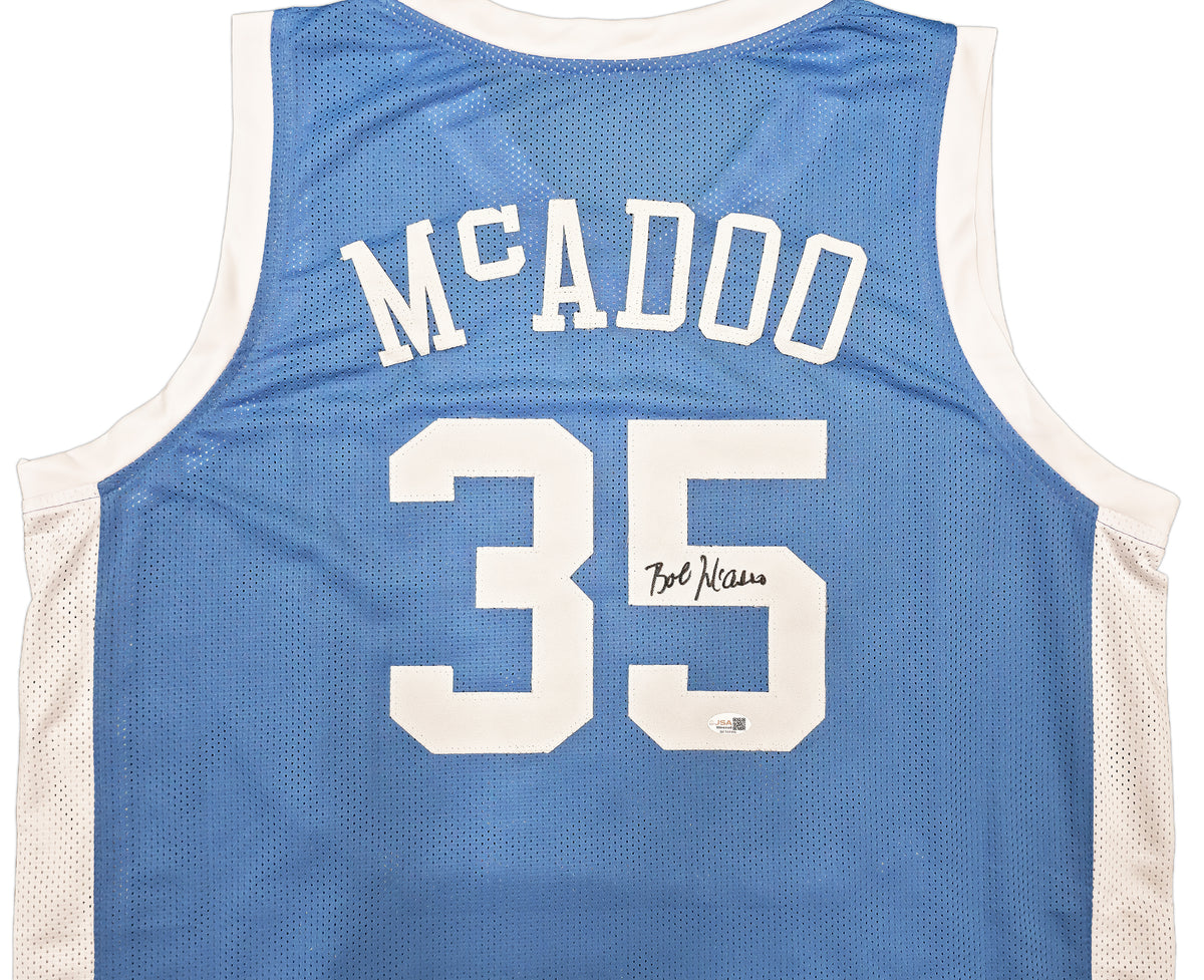 North Carolina Tar Heels Bob McAdoo Autographed Blue Jersey JSA Witness Stock #268046