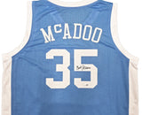 North Carolina Tar Heels Bob McAdoo Autographed Blue Jersey JSA Witness Stock #268046