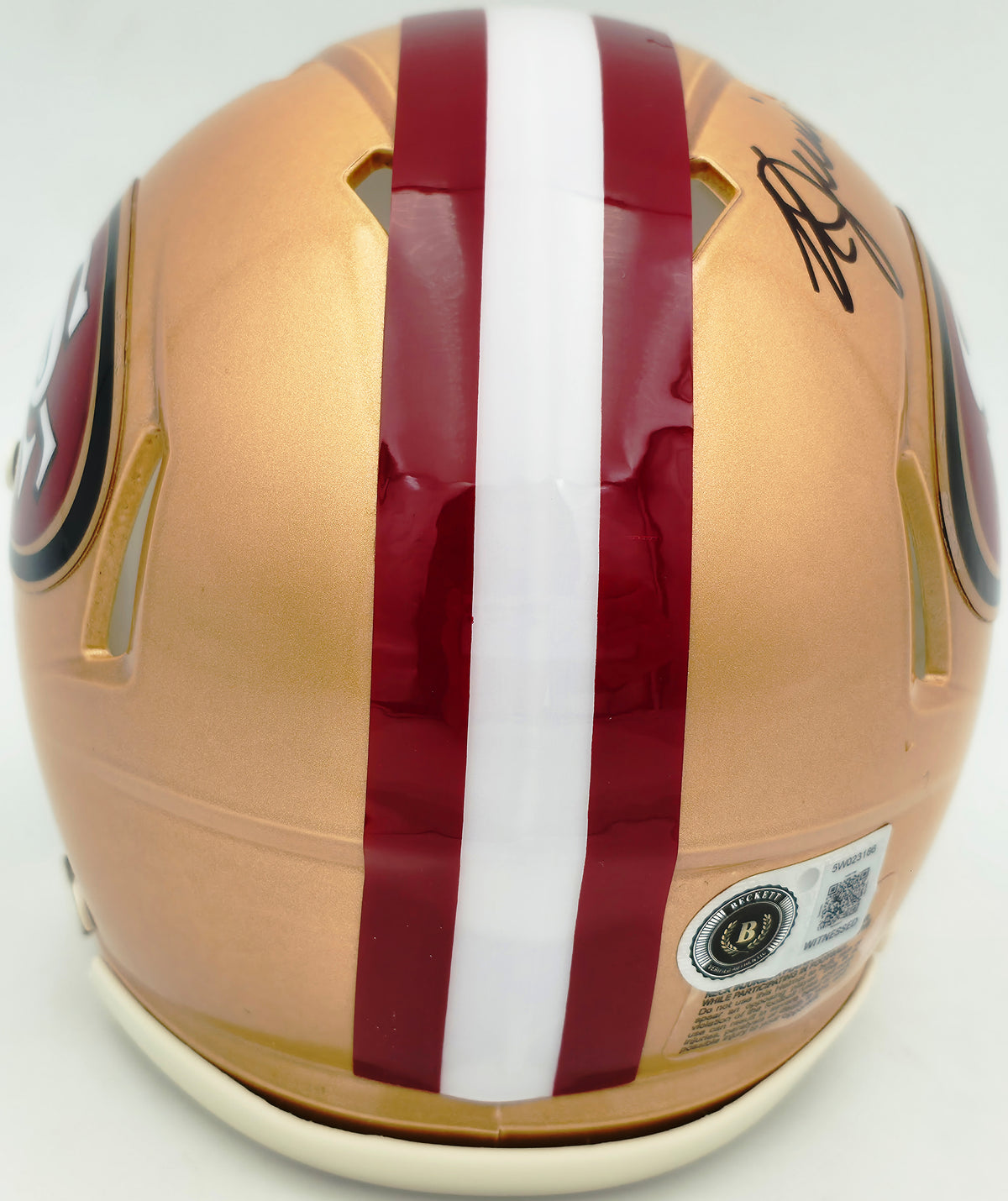 Kyle Juszczyk Autographed San Francisco 49ers Gold Speed Mini Helmet Beckett BAS Witness Stock #268108