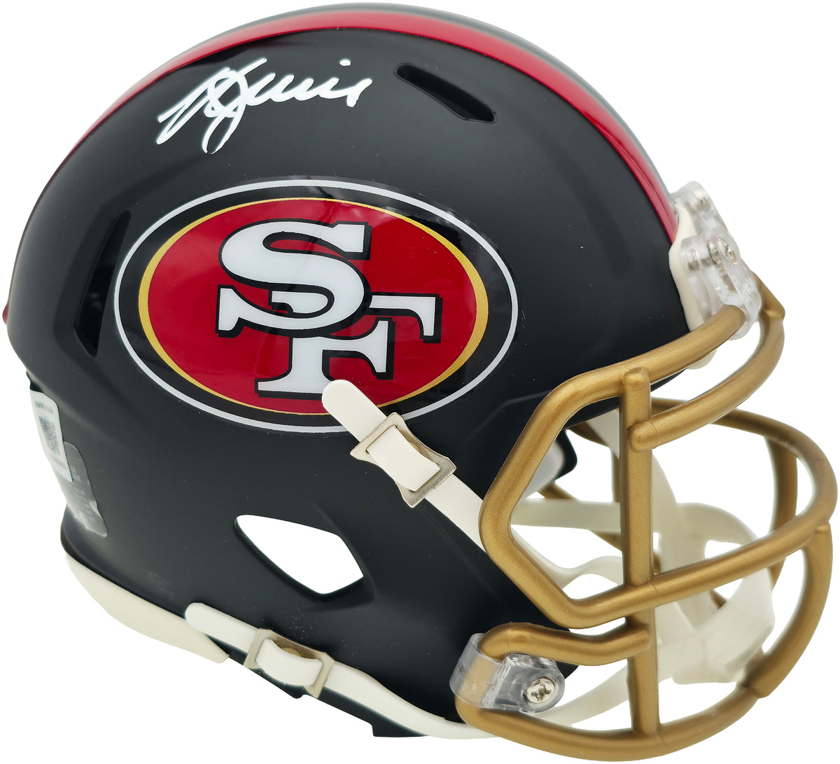 Kyle Juszczyk Autographed San Francisco 49ers Black Rivalries Speed Mini Helmet Beckett BAS Witness Stock #268109