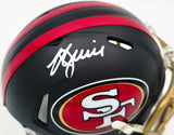 Kyle Juszczyk Autographed San Francisco 49ers Black Rivalries Speed Mini Helmet Beckett BAS Witness Stock #268109