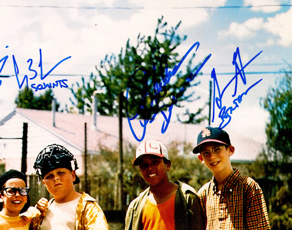 The Sandlot Cast Autographed 16x20 Photo With 7 Signatures Including Tom Guiry JSA Witness Stock #268119