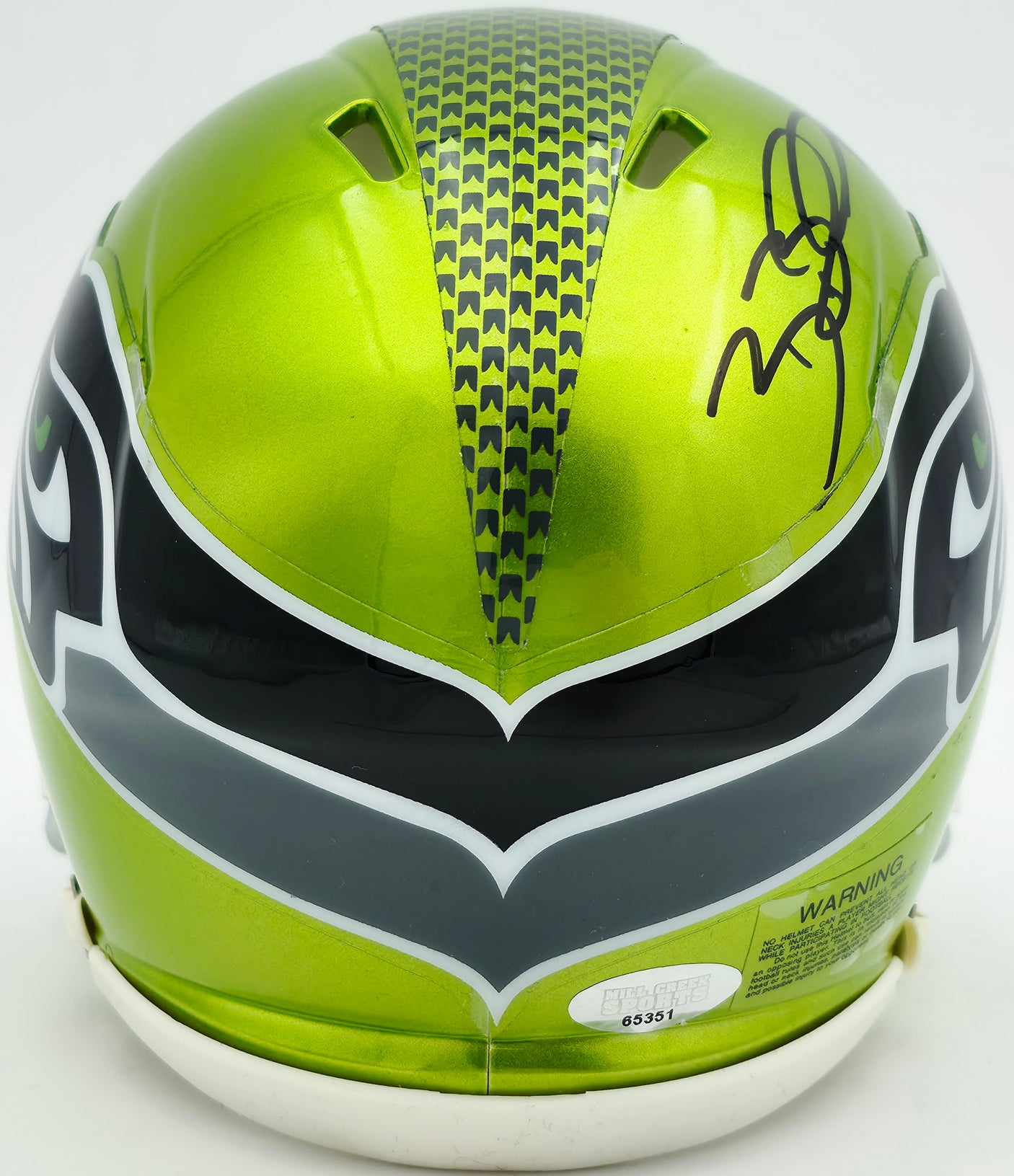 Brian Blades Autographed Seattle Seahawks Flash Green Speed Mini Helmet MCS Holo Stock #253614