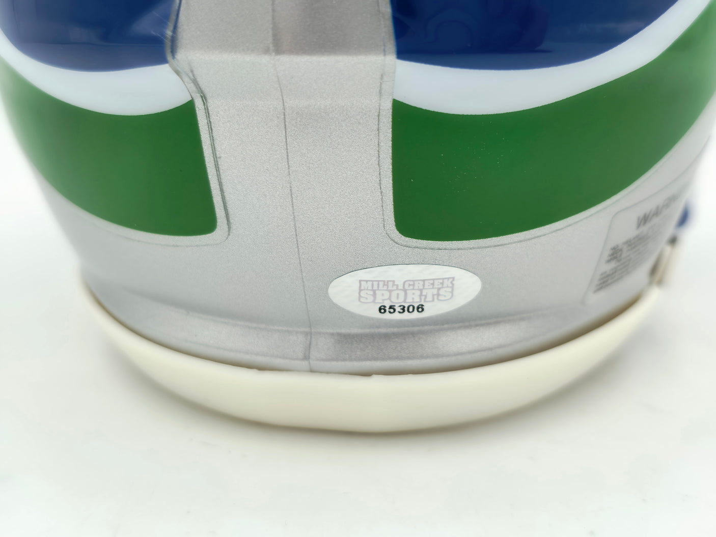 Brian Blades Autographed Seattle Seahawks 1983-01 Throwback Silver Speed Mini Helmet MCS Holo Stock #253615
