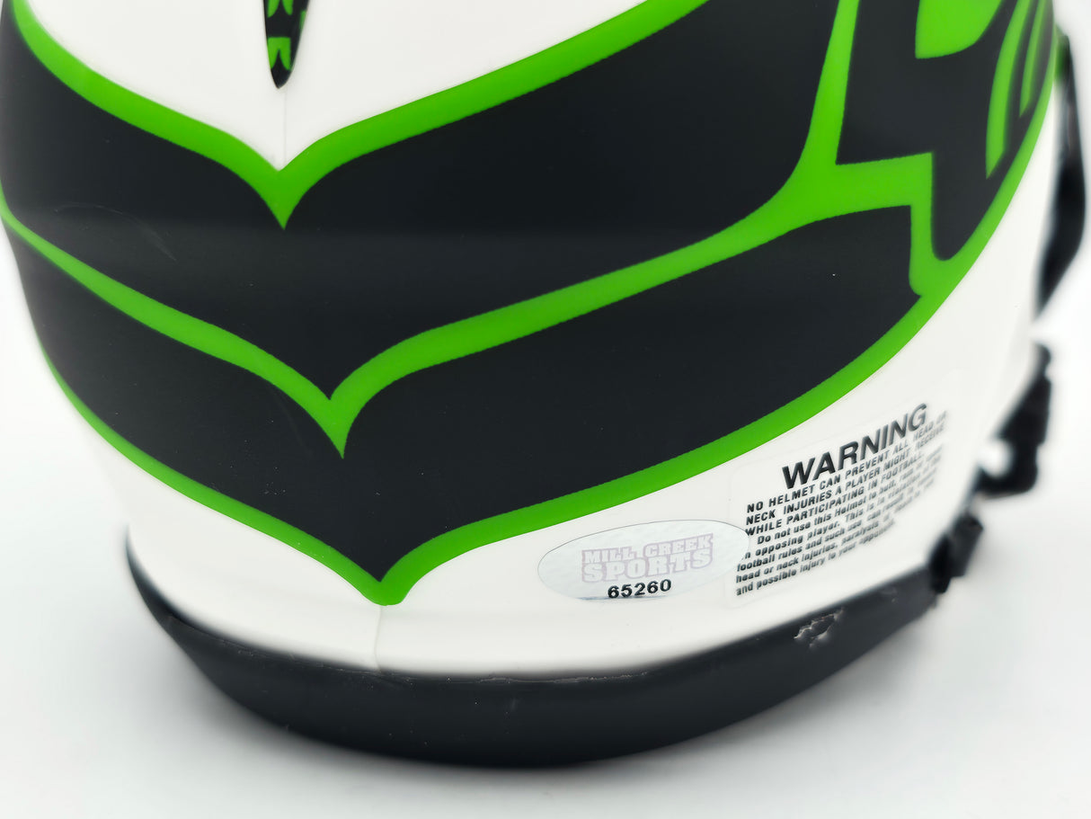 Brian Blades Autographed Seattle Seahawks Lunar Eclipse White Speed Mini Helmet MCS Holo Stock #253616