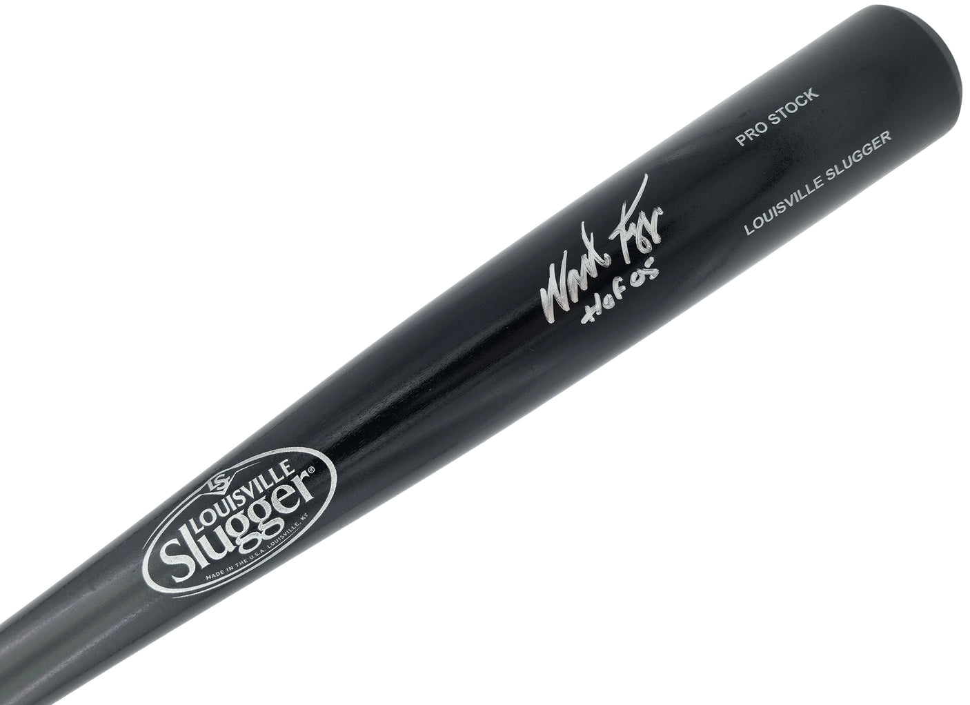 Wade Boggs Autographed Black Louisville Slugger Pro Stock Baseball Bat Boston Red Sox "HOF 05" Beckett BAS Witness Stock #253583