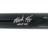 Wade Boggs Autographed Black Louisville Slugger Pro Stock Baseball Bat Boston Red Sox "HOF 05" Beckett BAS Witness Stock #253583