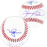 Sammy Sosa & Mark McGwire Autographed Official MLB Baseball Chicago Cubs, St. Louis Cardinals Beckett BAS Witness Stock #253599