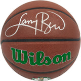 Larry Bird Autographed Composite Leather Boston Celtics Logo Basketball PSA/DNA ITP Stock #253570