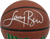 Larry Bird Autographed Composite Leather Boston Celtics Logo Basketball PSA/DNA ITP Stock #253570