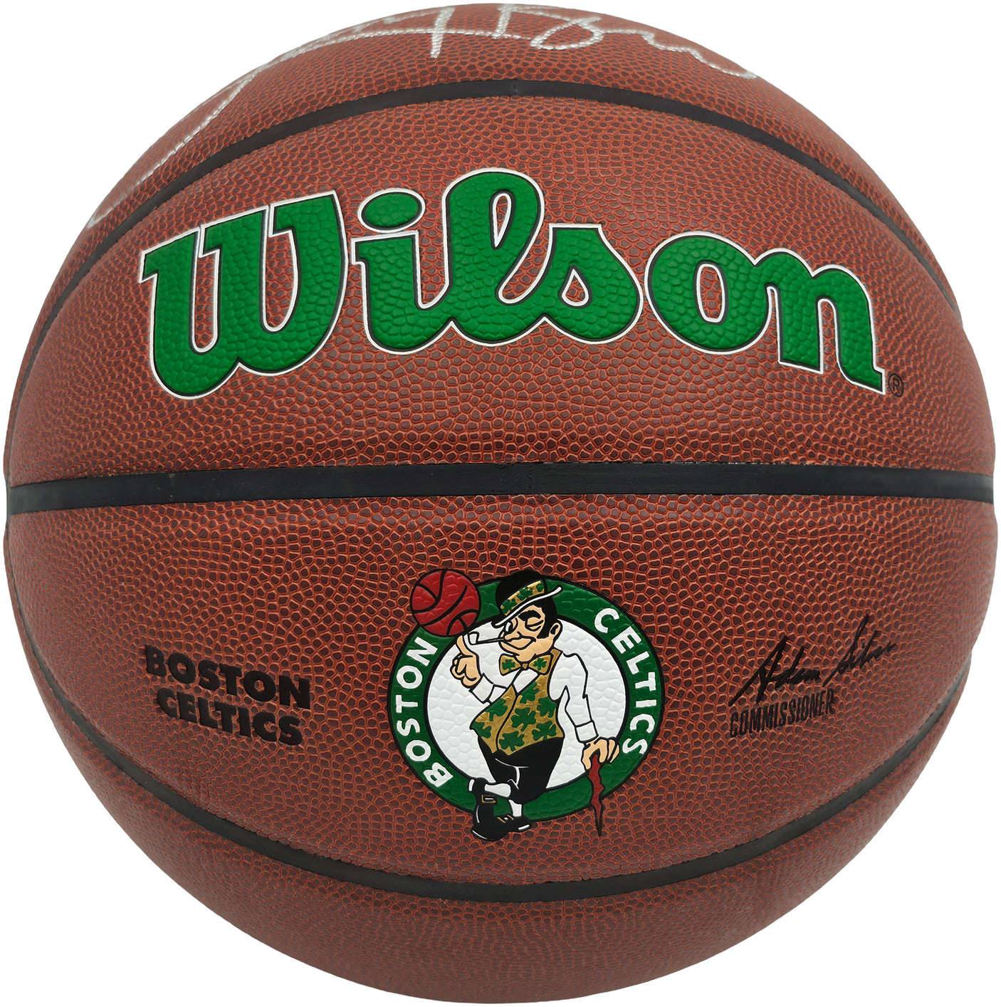 Larry Bird Autographed Composite Leather Boston Celtics Logo Basketball PSA/DNA ITP Stock #253570