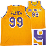 Fletch Chevy Chase Autographed Yellow Jersey Beckett BAS QR Stock #253591