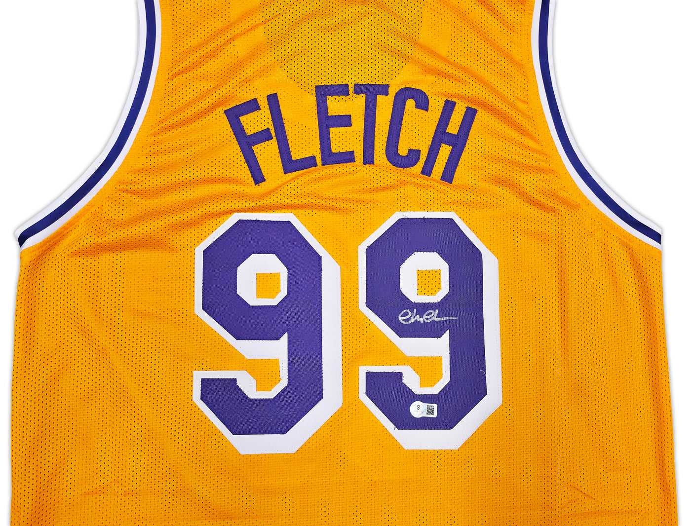 Fletch Chevy Chase Autographed Yellow Jersey Beckett BAS QR Stock #253591