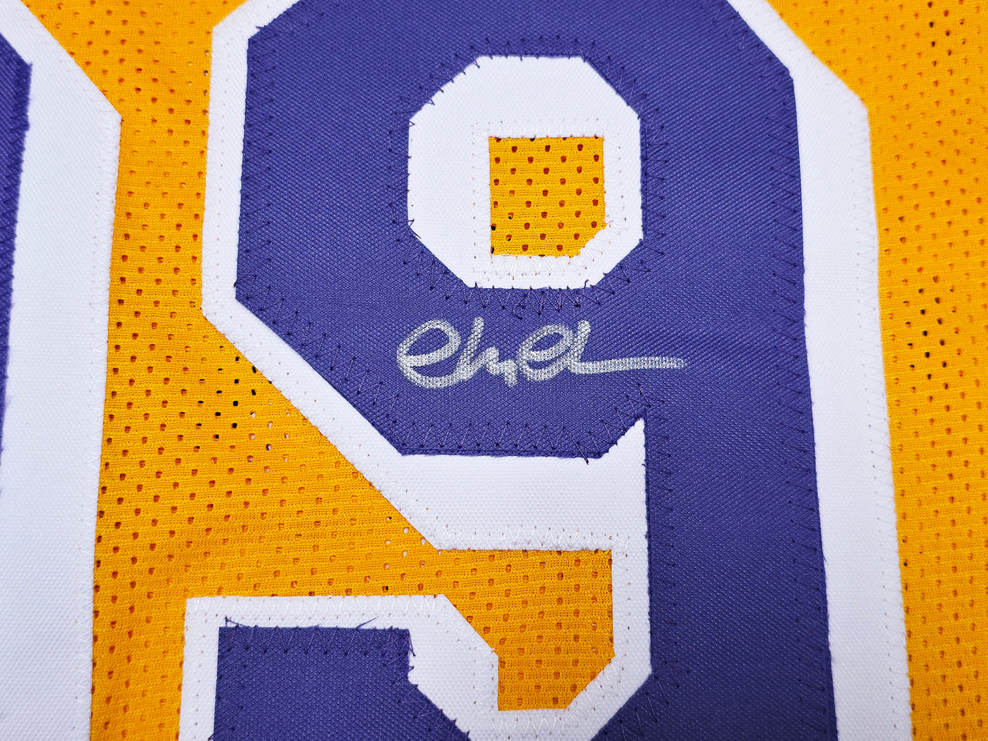 Fletch Chevy Chase Autographed Yellow Jersey Beckett BAS QR Stock #253591