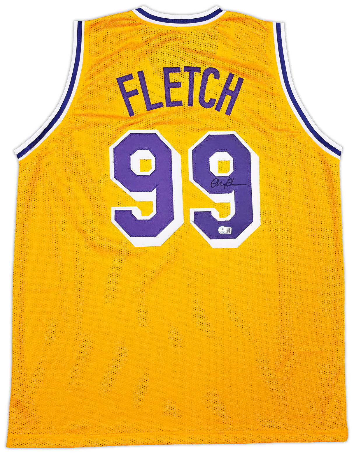 Fletch Chevy Chase Autographed Yellow Jersey Beckett BAS QR Stock #253590