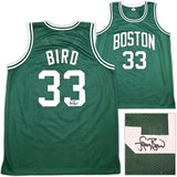 Boston Celtics Larry Bird Autographed Green Jersey PSA/DNA ITP Stock #253569