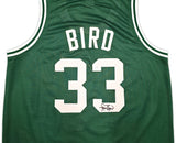 Boston Celtics Larry Bird Autographed Green Jersey PSA/DNA ITP Stock #253569