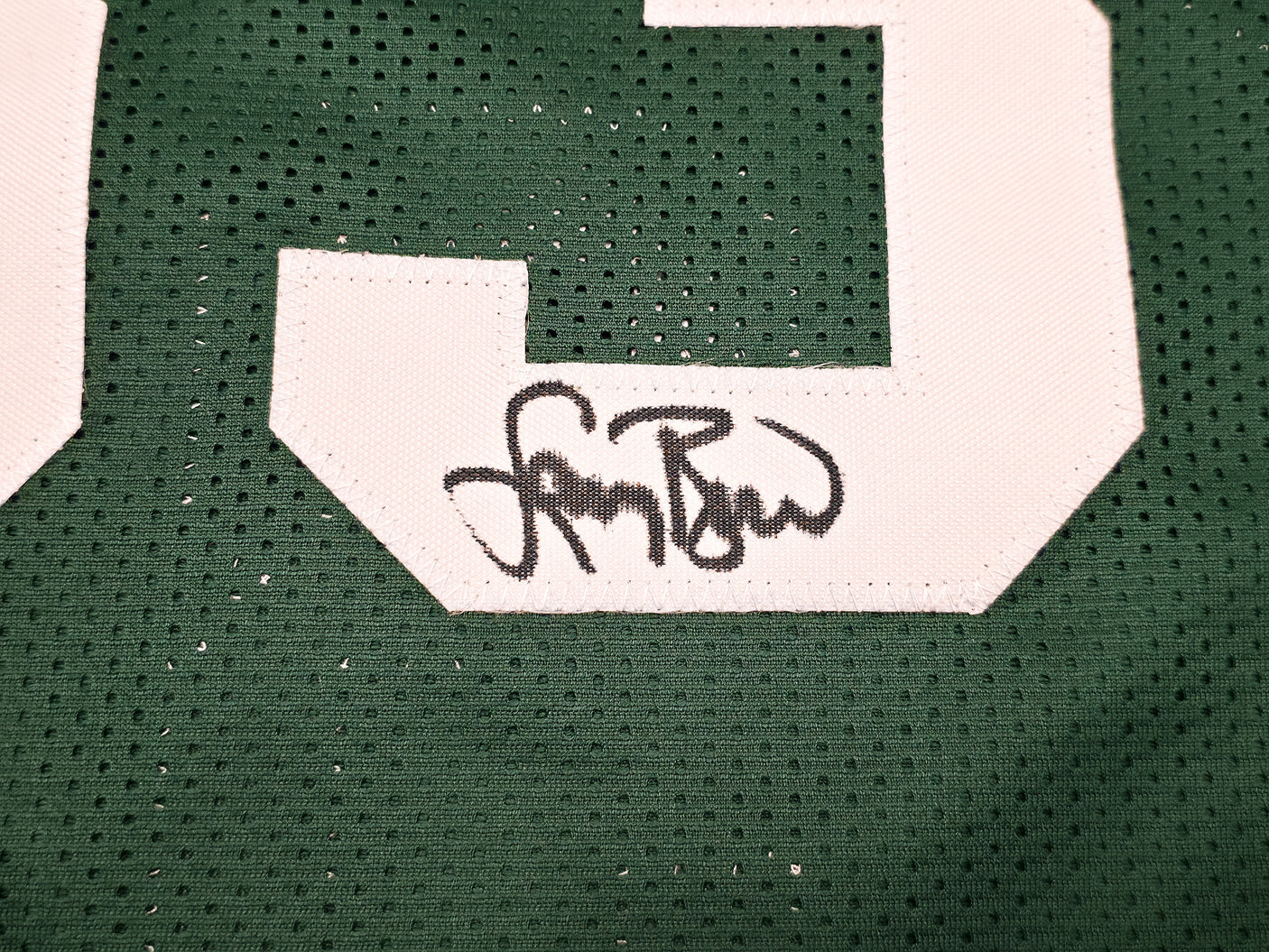 Boston Celtics Larry Bird Autographed Green Jersey PSA/DNA ITP Stock #253569