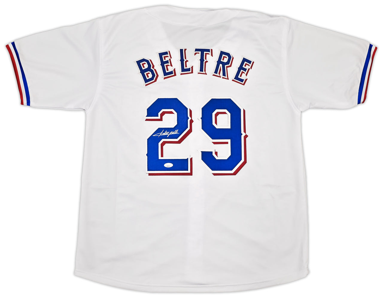 Texas Rangers Adrian Beltre Autographed White Jersey JSA Stock #253601