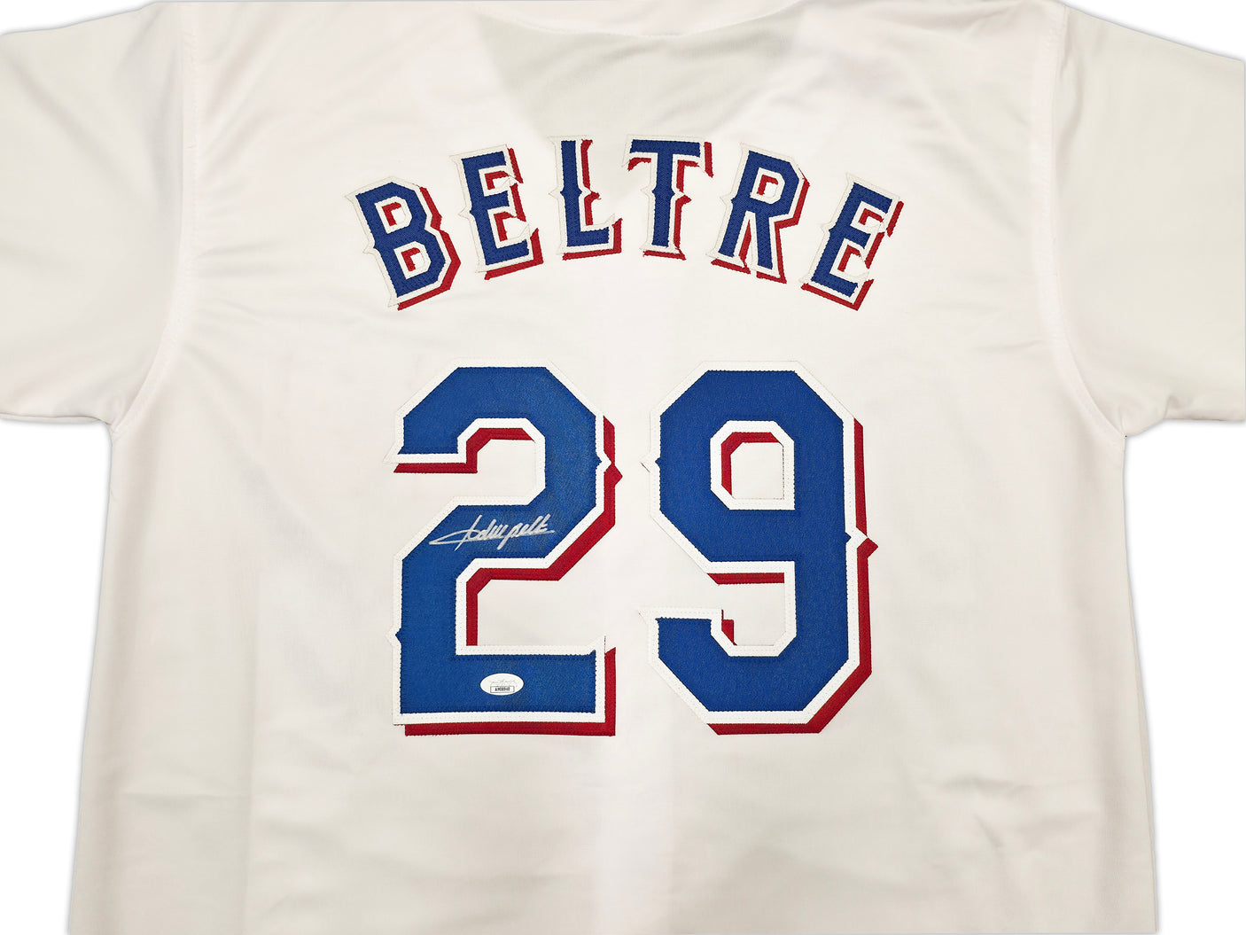 Texas Rangers Adrian Beltre Autographed White Jersey JSA Stock #253601