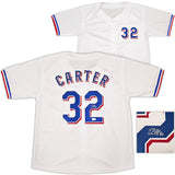 Texas Rangers Evan Carter Autographed White Jersey Beckett BAS Witness Stock #253600