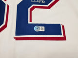 Texas Rangers Evan Carter Autographed White Jersey Beckett BAS Witness Stock #253600