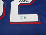 Texas Rangers Evan Carter Autographed Blue Jersey Beckett BAS Witness Stock #253595