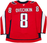 Washington Capitals Alex Ovechkin Autographed Red Fanatics Premium Sweater Jersey Size 54 "895G 4.6.25" Fanatics Holo Stock #253594