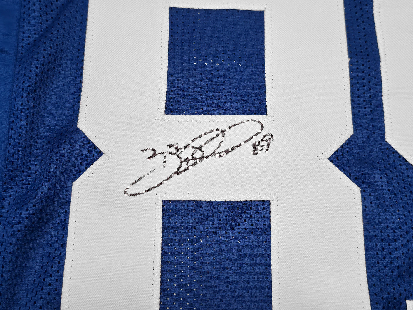Seattle Seahawks Brian Blades Autographed Throwback Blue Jersey MCS Holo Stock #253617