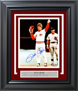 Pete Rose Autographed Framed 8x10 Photo Cincinnati Reds Hit King PR Holo Stock #253362