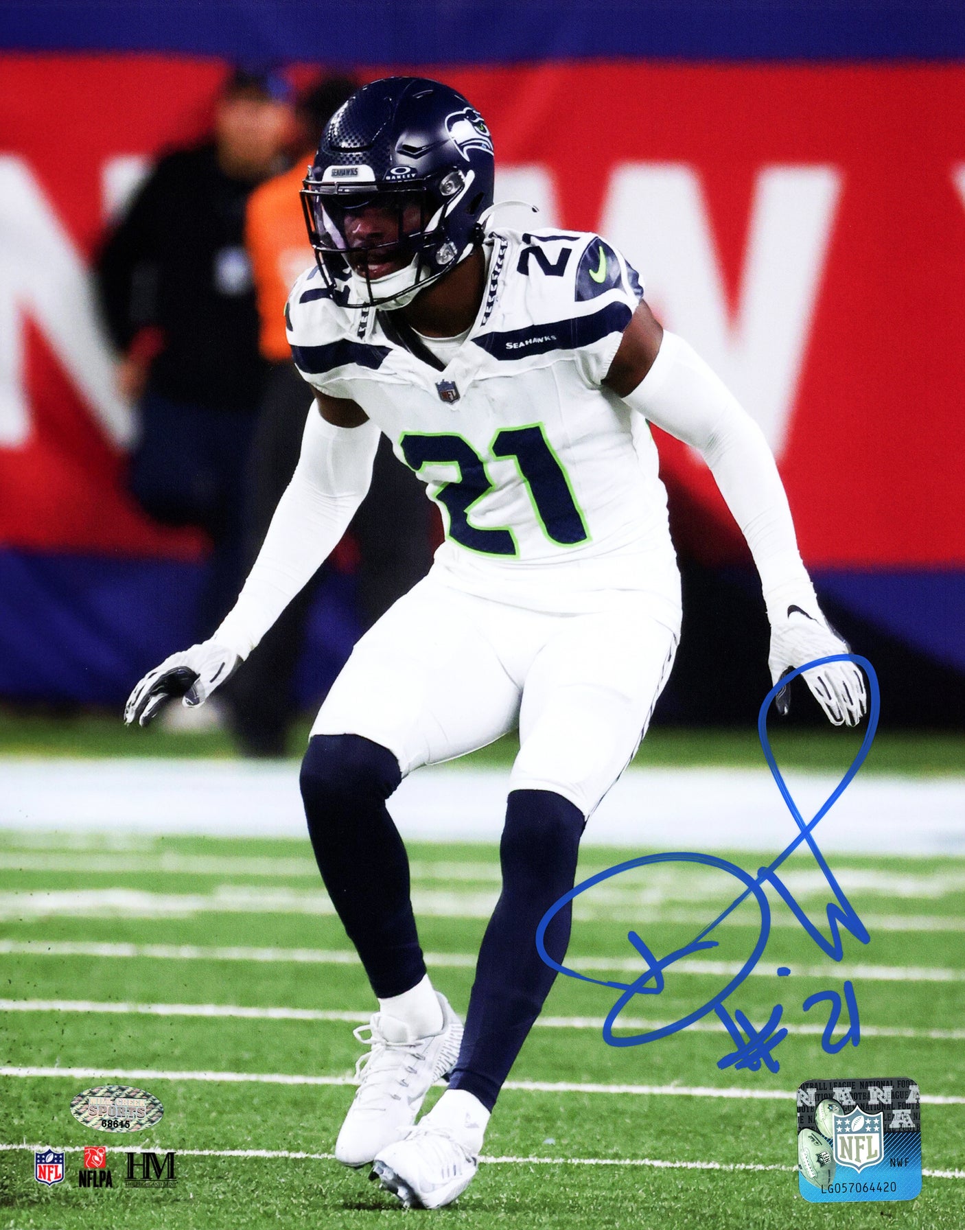 Devon Witherspoon Autographed Framed 8x10 Photo Seattle Seahawks MCS Holo Stock #253401