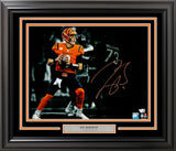 Joe Burrow Autographed Framed 16x20 Photo Cincinnati Bengals Spotlight Fanatics Holo Stock #253345