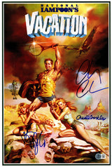 Chevy Chase, Christie Brinkley & Beverly D'Angelo Autographed Framed 11x17 Vacation Movie Poster Beckett BAS Witness Stock #249476