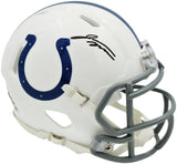 Jonathan Taylor Autographed Indianapolis Colts White Speed Mini Helmet Beckett BAS Witness Stock #254431