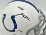 Jonathan Taylor Autographed Indianapolis Colts White Speed Mini Helmet Beckett BAS Witness Stock #254431