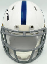 Jonathan Taylor Autographed Indianapolis Colts White Speed Mini Helmet Beckett BAS Witness Stock #254431