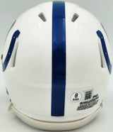 Jonathan Taylor Autographed Indianapolis Colts White Speed Mini Helmet Beckett BAS Witness Stock #254431