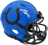 Jonathan Taylor Autographed Indianapolis Colts Rave Blue Speed Mini Helmet Beckett BAS Witness Stock #254433