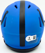 Jonathan Taylor Autographed Indianapolis Colts Rave Blue Speed Mini Helmet Beckett BAS Witness Stock #254433