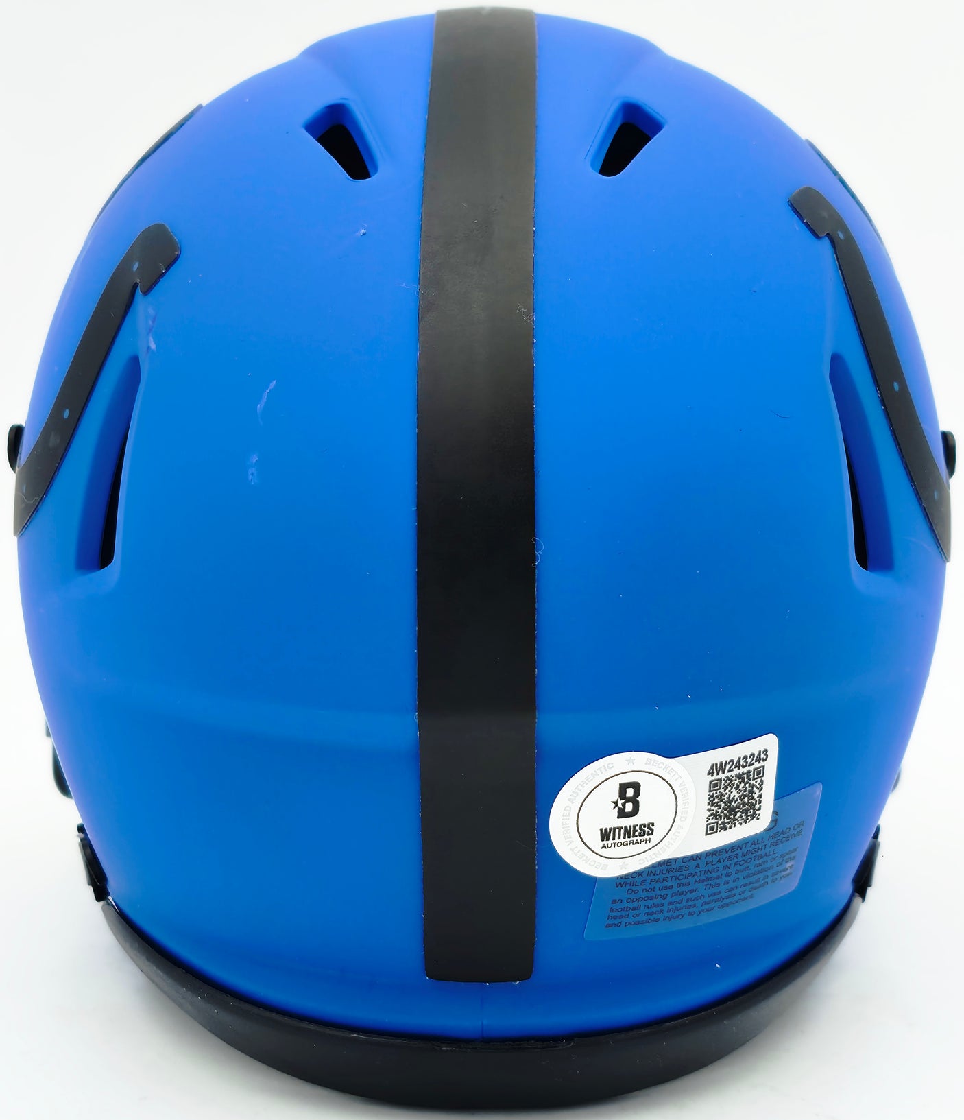 Jonathan Taylor Autographed Indianapolis Colts Rave Blue Speed Mini Helmet Beckett BAS Witness Stock #254433