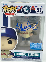 Ichiro Suzuki Autographed Hall of Fame Funko Pop #51 Seattle Mariners IS Holo & Beckett BAS Witness Stock #254341